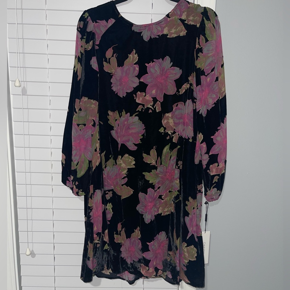 NWT Calvin Klein velvet mini dress